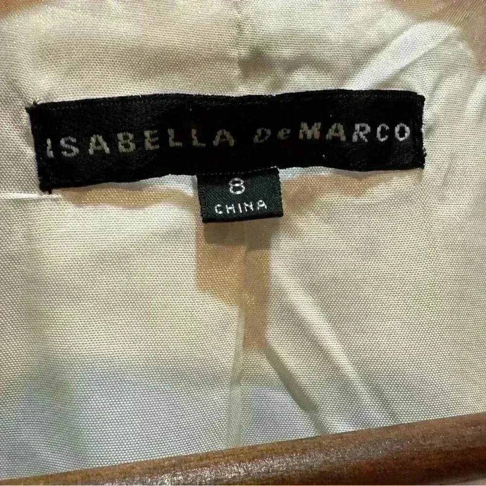 Isabella Demarco White Blue Green Women’s Lined Blazer Jacket Size 8 - Picture 7 of 9